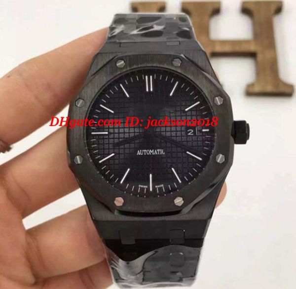 

luxury wristwatch new mens stainless steel pvd coating 41mm black dial ref 15400or.oo.d002cr.01 mechanical automatic men watches quality