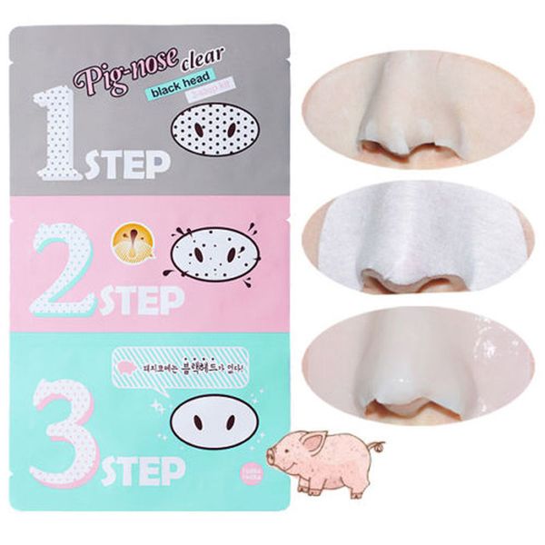 

holika holika pig нос clear black head 3 step kit 10шт / много корейских косметика лечение черноголовых remover