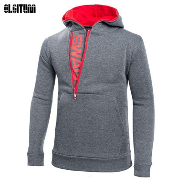 

patchwork famous brand fanshion mens hoodies pullover long sleeve hoodies men 's clothes men hooded sweatshirt new, Black