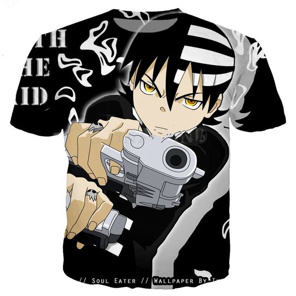 

men/womens fashion cool anime soul eater 3d print latest harajuku style t shirt plus size style outfit funny tees punku1134, White;black