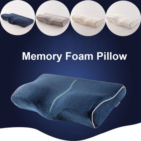 

striped /dot bedroom neck pain memory foam travel bedding pillow fiber orthopedic cushion with pillowcase