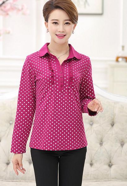 

big size long sleeved spring turn-down collar woman shirt, White