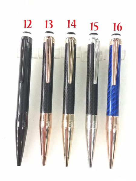 

2017 luxury grid carving mb roller ball pen ballpoint pen stationery office supplies writing brand gift pens, Blue;orange