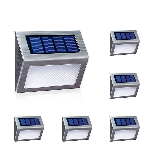 

новая солнечная энергия 2led открытый сад путь лестница свет лампы энергосберегающие солнечная лампа теплый белый / белый солнечный сад свет