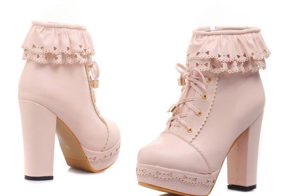 

send 2017 winter fashion new style round coarse heel women's short boots, Black