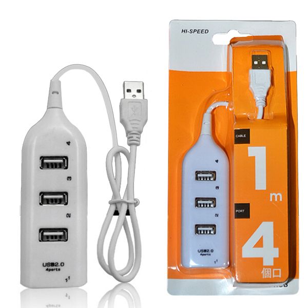 

sale usb 2.0 hi-speed 4-port splitter hub adapter for macbook pro mac pc laptablet computer adapter 2 color for choice