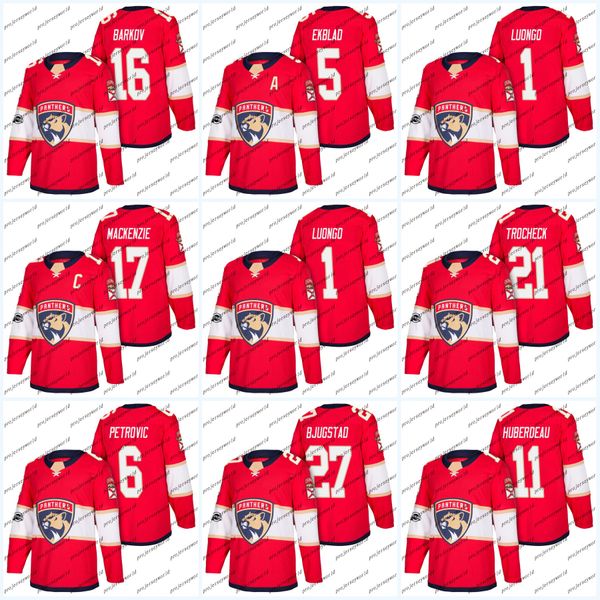 

Mens 100th Patch 2018 Season Florida Panthers #5 Aaron Ekblad #1 Roberto Luongo #16 Aleksander Barkov#68 Jaromir Jagr Ice Hockey Jerseys