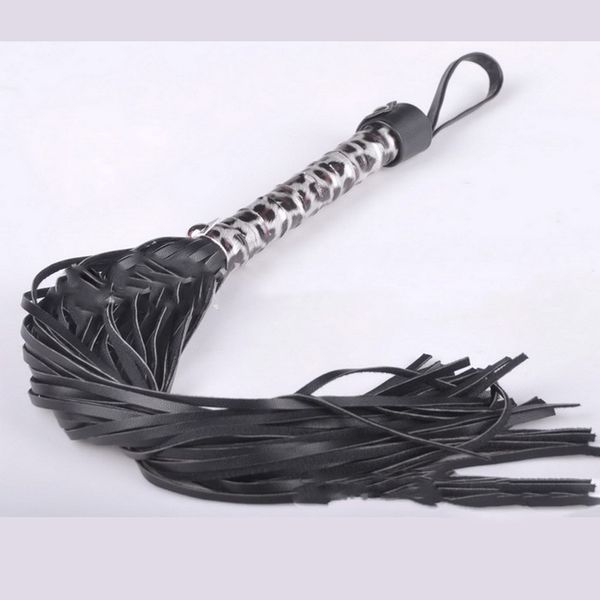 PU Leather Flirt Toys Sex Toy Mask Prodotti Morsetti Coppia Role-play Fetish SMErotic Toys Frusta sexy Black Lash per gioco per adulti S924