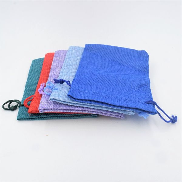 

50pcs 7x9cm mini jute linen drawstring burlap bags wedding favors party christmas gift jewelry storage bags sack pouches