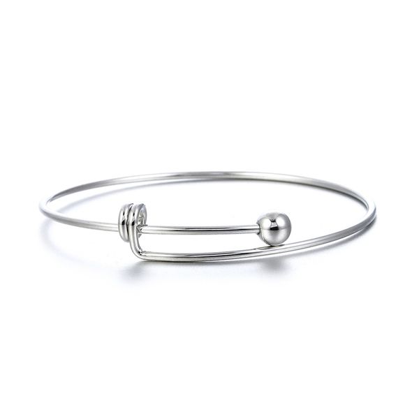 

10 pcs 2.6 inch Adjustable Stainless Steel Wire Blank Bangle Bracelet for Womens DIY Jewelry Making Expandable Bracelet Jewelry