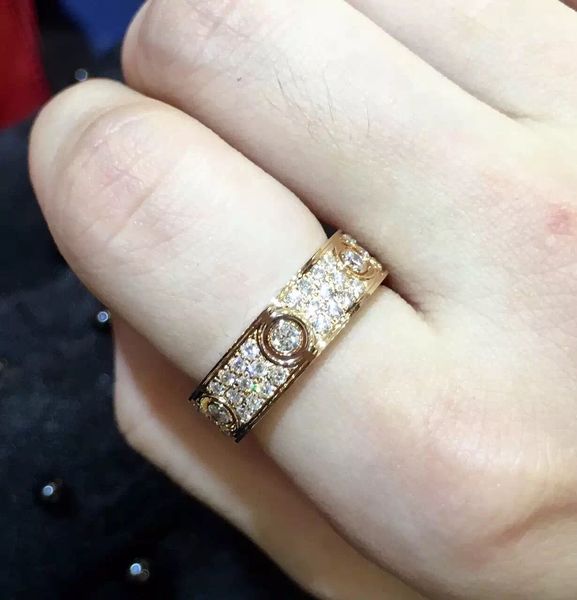 

мода марка серебро розовое золото h любовь кольцо золотое кольцо для влюбленных пара кольцо ювелирные изделия для женщин мужчины кольца, Golden;silver