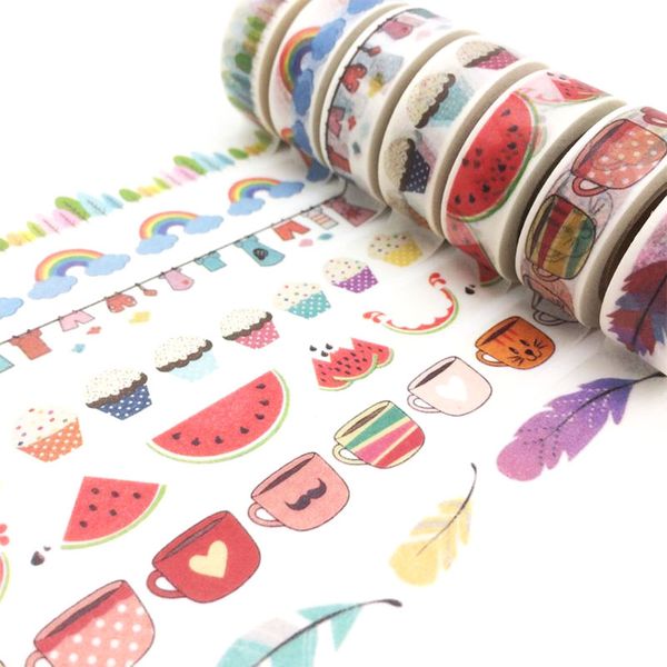 

2017 24 patterns washee in tape rilakkuma jiataihe washi tape kawaii watercolor 1rolls/lot 2016
