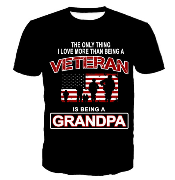 

new arrival men/women american soldier american flag 3d printed t-shirt summe fashion hip hop casual t-shirt u392, White;black