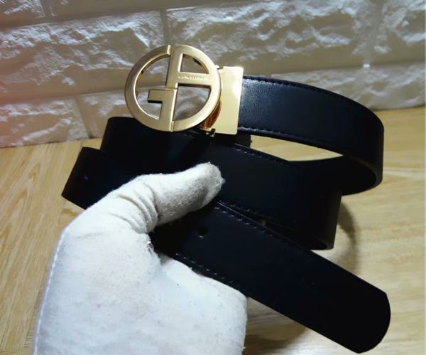 

2018 новая мода мужская бизнес ремни роскошные ceinture автоматическая пряжка натуральная кожа ремни для мужчин пояс бесплатная доставка c2, Black;brown