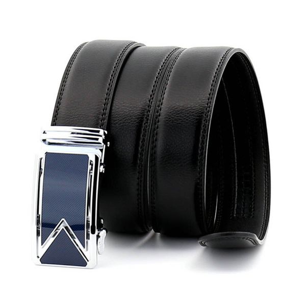 

new cowhide genuine leather strap automatic belts for men luxury business style belts black blue cinturones hombre gloria jeans, Black;brown