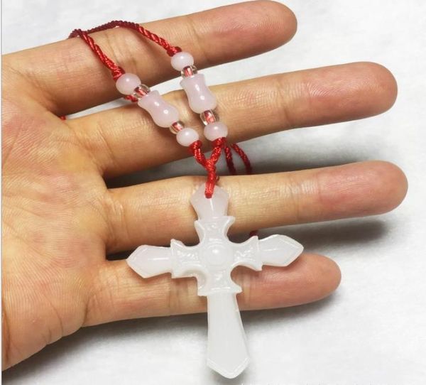 

wholesale white jade pendant jade pendant afghanistan white jade cross, Silver