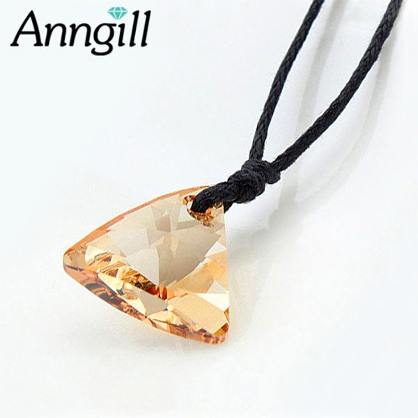 

classic design fashion crystals from pendant necklace women necklaces rope triangle gifts for party female quality, Silver