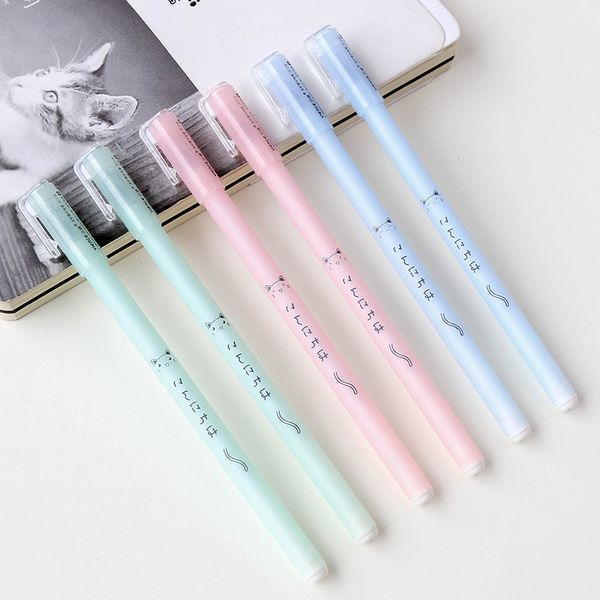 

mirui stationery korea simple small fresh gel pen cute student pen 0.38mm black ink