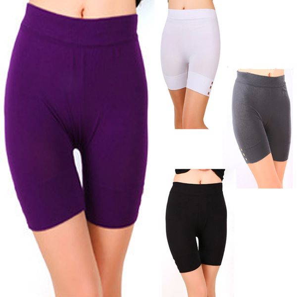 

klv womens sports training running fitness shorts stretch seamless legging shorts polyester workout tight yoga gym, White;red