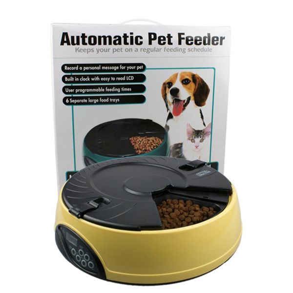 2019 Automatic Pet Feeder 6 Meal Lcd Digital Automatic Pet Dog Cat