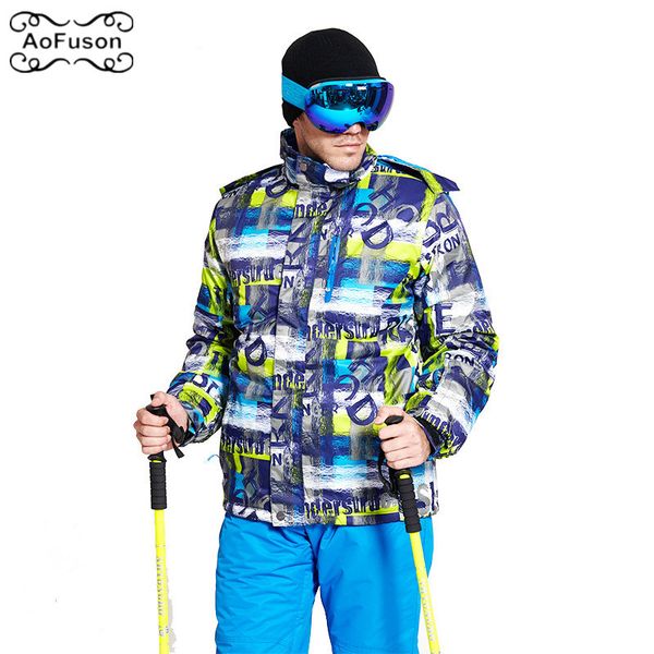 

men's ski wear jacket windproof warm waterproof breathable snowboard skiing suit set winter snow snowboarding thicken coat top