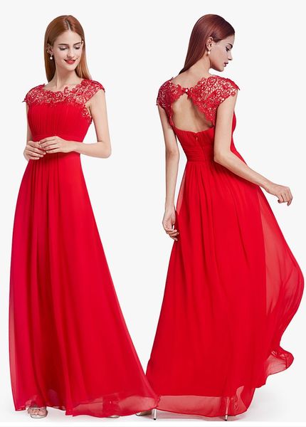 

vestidos de novia дешевые в наличии платья подружек невесты a line cap рукава кружева аппликация шифон длинные вечерние платья выпускного ве, White;pink
