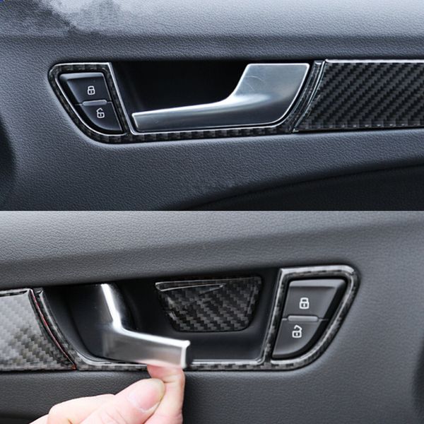 Carbon Fiber Door Handle Frame Decorative Strip Interior Doorknob Trim Strips Car Accessories For Audi A4 B8 2009 15 Canada 2019 From Noric 1 Cad