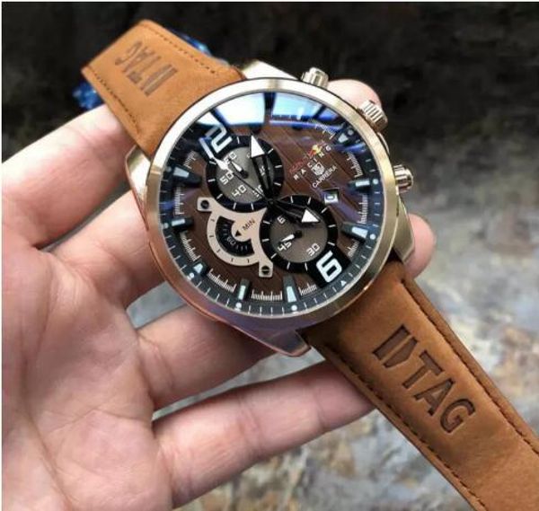 

2018 Top luxury All Subdials Work Men's Mechanical Stainless Steel Automatic Movement Watch Sports mens Self-wind Watches tag Wristwatch