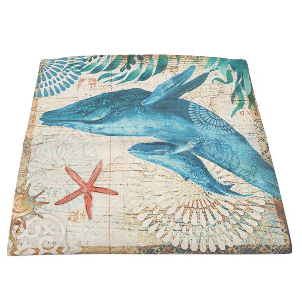 

new arrival sea animal printing pillow case 45x44cm simple linen pillow cover home decorating modern home textile living 971395