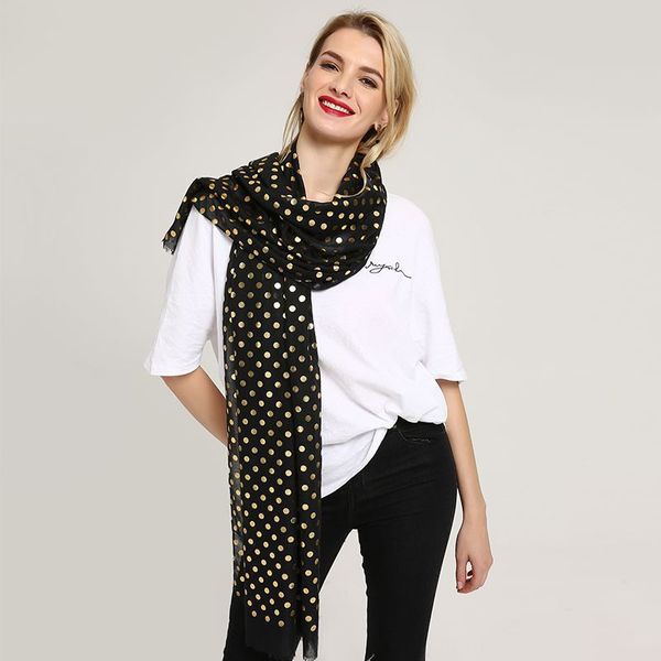 

fashion female cotton scarf stamping long scarf female print dot multicolor scarves women casual fashion accessories