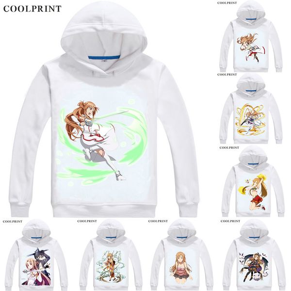 

sword art online sao hoodies hooded hoodie anime manga yuki asuna yuuki asuna titania erika berserk healer cosplay sweatshirts, Black