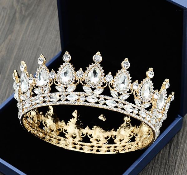 

brides wedding crown headdress crown princess hairpin hoop wedding dress with accessories, Silver