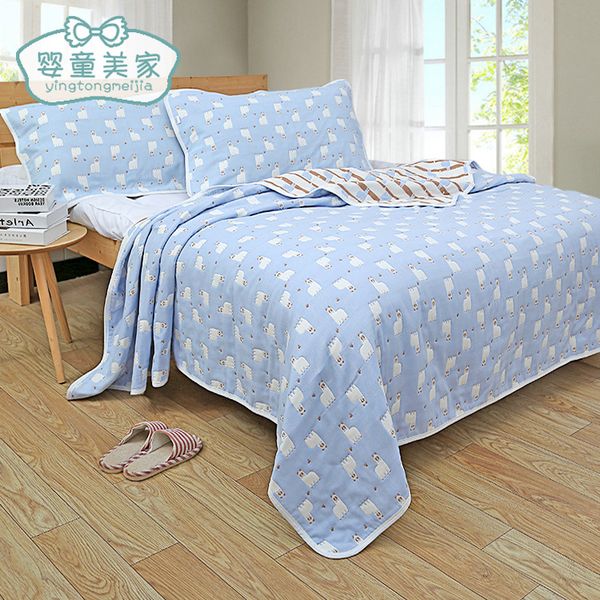 

pure cotton six-layer gauze jacquard single double summer nap blanket