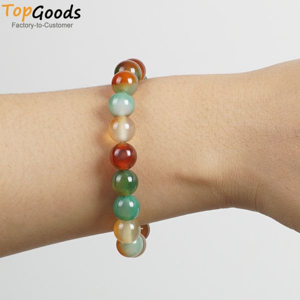 

oods natural peacock agate beaded stretch bracelet women jewelry 8mm yoga bangles elastic pulseras mujer gift, Golden;silver