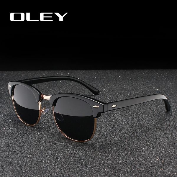 

oley brand women retro polarized sunglasses fashion classic round uv protection goggles, White;black