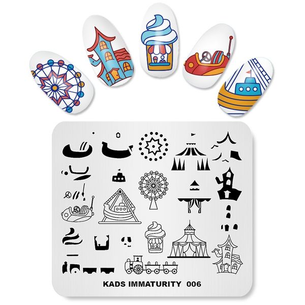 

stamping printing nail art stamp image templates immaturity polish nails stencils manicure stamping nail art 1pc, White