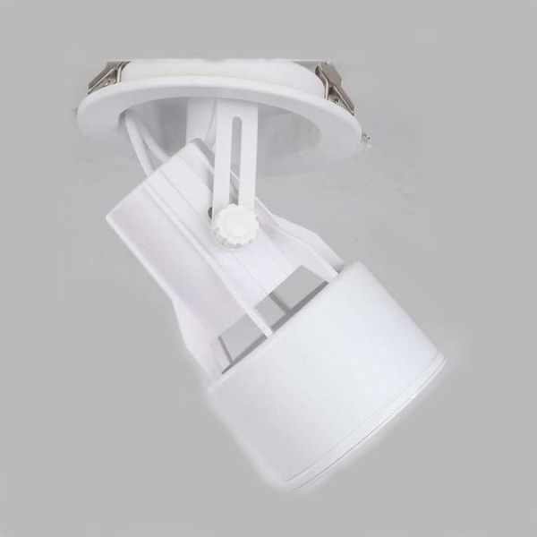 

par30 bulb track lighting led ceiling spot lights embedded installation black white shell for cloth shop jewel shop