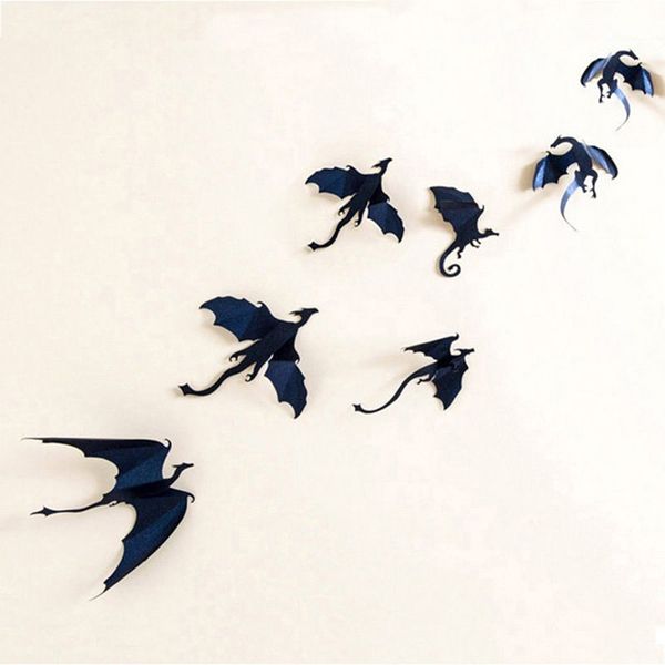 Gothic Wallpaper Stickers Vintage Home Decor Living Room Game Power Inspired 3d Dragon Decoration Discount Wall Stickers Dragon Wall Decals From