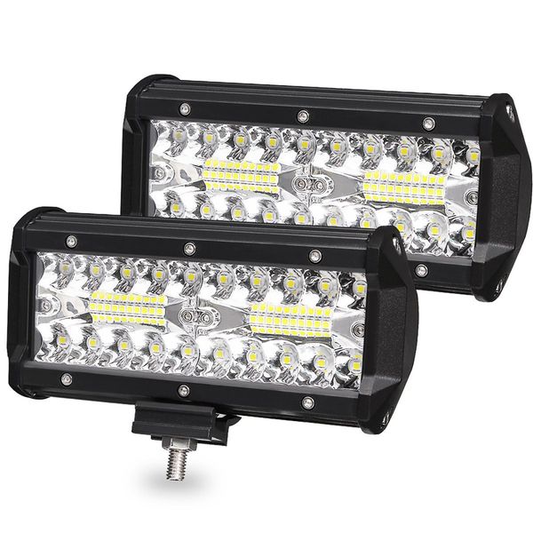 

новые 7-дюймовый 120w led light bar для трактора jeep 4x4 off road 4wd мотоциклов грузовик внедорожник atv пятно combo beam 9v 30v рабочее о
