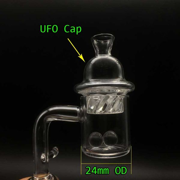 24mm Quartz Enail Banger prego com 6mm Quartz Dab Terp Pérolas Carb Cap Feminino Masculino 10mm 14mm 18mm Banger Nails Para Aquecedor De Bobina