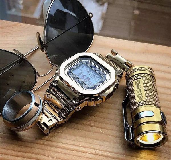 

2019 new popular men g tyle port watche pare dial led digital hock tainle teel trap waterproof hock gift wri twatch reloj clock