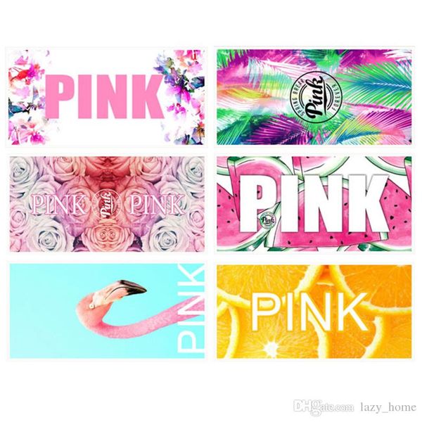 

pink towels sport towel 70*140cm pink letter sports towel blankets beach towels water absorption superfine fiber striped bath towels