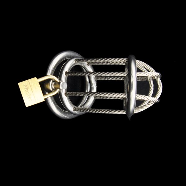 

stainless chastity steel wirerope male device bondage arrival a165 toy new bd fetish bexpq