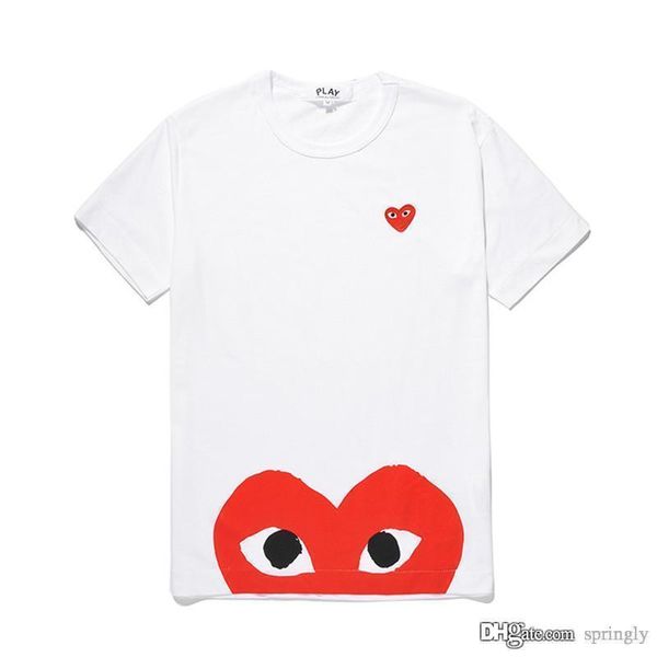 

new style com men women commes des garcons total handle t-shirt white size m prompt decision f/s, White;black