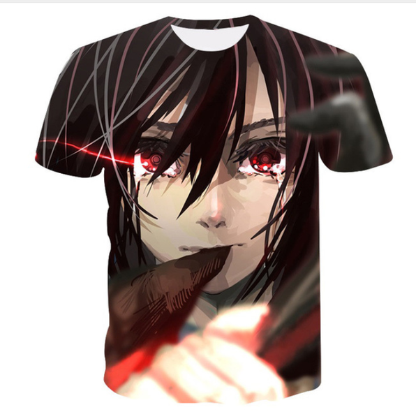 

wholesale-fashion mens/womens summer style anime tokyo ghoul funny 3d print casual t-shirt dxr00152, White;black