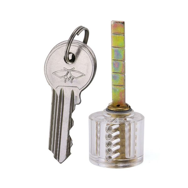 

Clear 5 Pin Rim Cylinder Practice Lock - Locksmith Training Practice Lock for Beginners