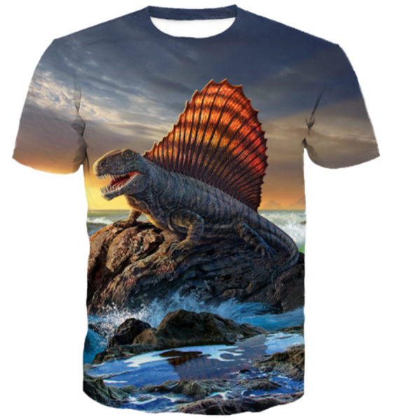 

new arrival men/women ocean reef dinosaur 3d printed t-shirt summe style fashion casual t-shirt s-xxxxxxxl u560, White;black