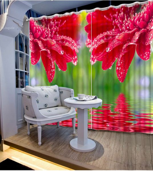 

custom 3d landscape curtains rose curtains for living room 3d stereoscopic blackout curtain for bedroom