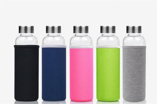 550 ml hochtemperaturbeständiges Glas Bpa-freie Sportwasserflasche mit Teefilter-Ei Wärmewasserkrug Schutzbeutel Teekrug