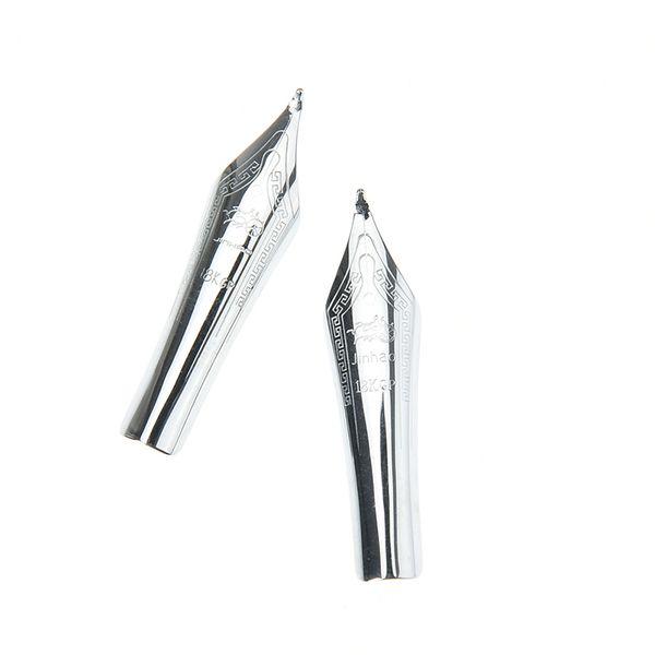 

1pc diy 750 159 metal standard fountain pen nib silver curved tip for jinhao 1.0mm